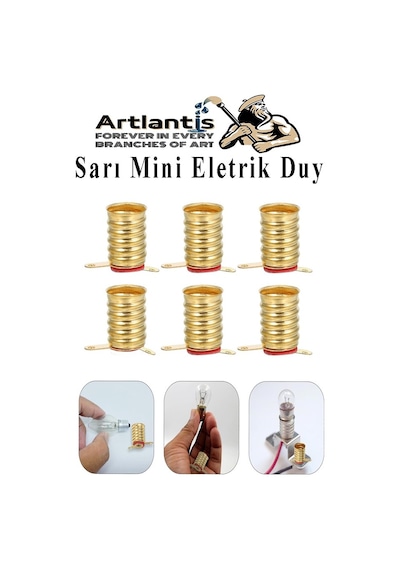 Seri Ve Paralel Basit Elektrik Devresi 1 Paket Deney Seti Sarı Mini Duy 2 Adet Mini Ampul 2 Adet Anahtar İş Eğitimi Seti