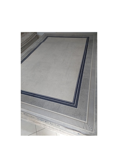 Soneva Serisi Sık Akrilik İplik Dokuma 200 X 300 6m2 Dokuma Halı Lacivert/gri