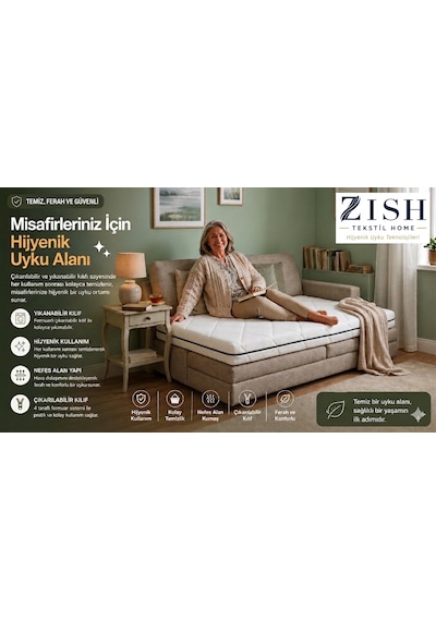 Eco Comfort 12 Cm Yıkanabilir Kılıflı Sünger Yatak Yer, Misafir, Kamp Ve Karavan Yatağı, Şilte 8 Cm 24 Dns Orta Sert + 2 Cm 24 Dns Hyper Soft Tamzara Kumaş, Koruyucu Süprem Eco Comfort 12 Cm Yıkanabilir Kılıflı Sünger Yatak Yer, Misafir, Kamp Ve Karavan Yatağı, Şilte 8 Cm 24 Dns Orta Sert + 2 Cm 24 Dns Hyper Soft Tamzara Kumaş, Koruyucu Süprem