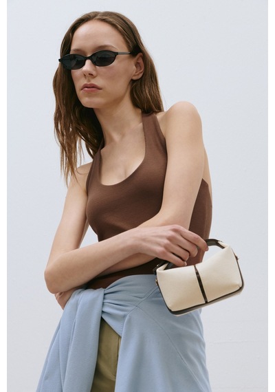 Suud Collection Kahverengi Tara Halter Top