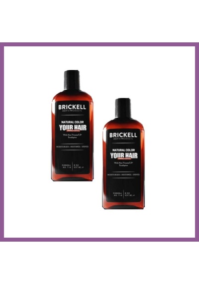 Bezos Brickell Erkeklere Için Saç Sakal Beyazlık Giderci Renklendirci Bakım Şampuanı 300 Ml 2 Adet Rengaren