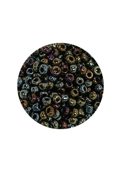 Tedar Dökme Cam Kum Boncuk 8/0 3 Mm - 20 Gram - Alacalı Renk - Bnc151 Najmaddin (No:1) 8.5Cm X 10.5 Cm
