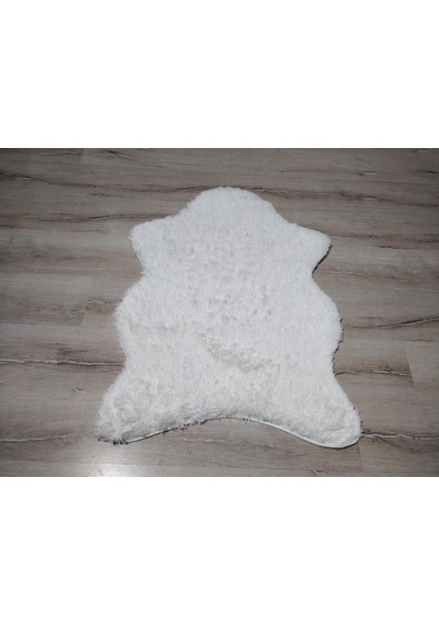 Yamalıhome Tavşan Tüyü Beyaz 70 x 100 Cm Peluş Post Halı