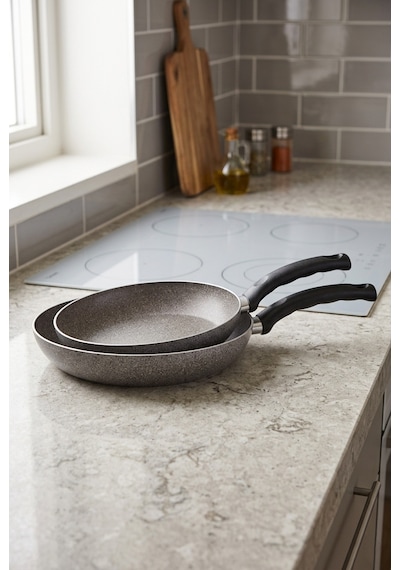 Mehtap Kuvars Granit Tava Seti 20+24cm Gri