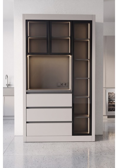 Nero Kahve Köşesi Multi 125cm   Gri-karbon