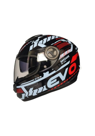 Motosiklet Kaskı Ce Onaylı Full Face Abs Materıal Güneş Vizörlü Kask Evo Red Kırmızı
