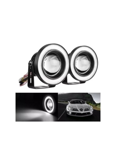 Universal Mercekli Angel Sis Farı Metal Su Geçirmez 76 Mm Beyaz