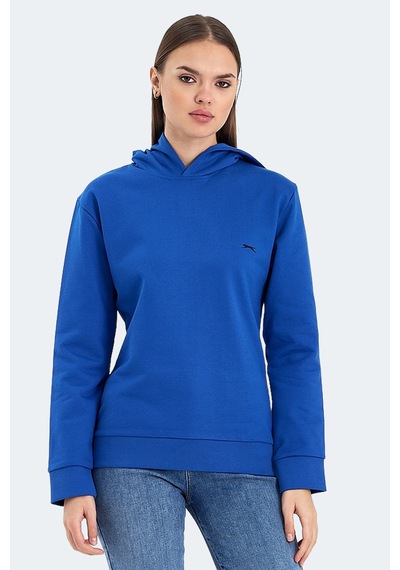 Slazenger Kathy In Kadın Kapüşonlu Saks Mavi Sweatshirt Saks Mavi
