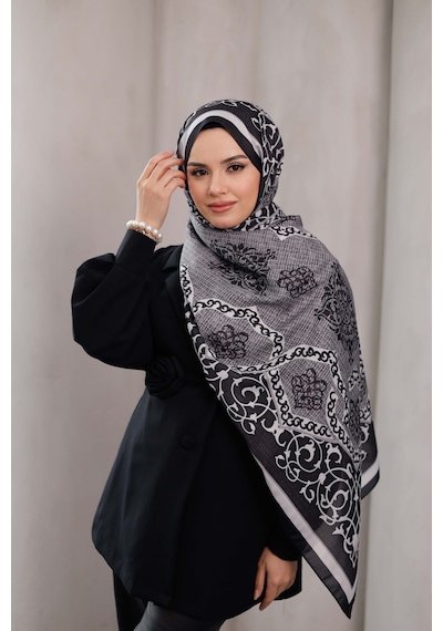 Mimiyum Rüveyda Premium Soft Şal Gümüş