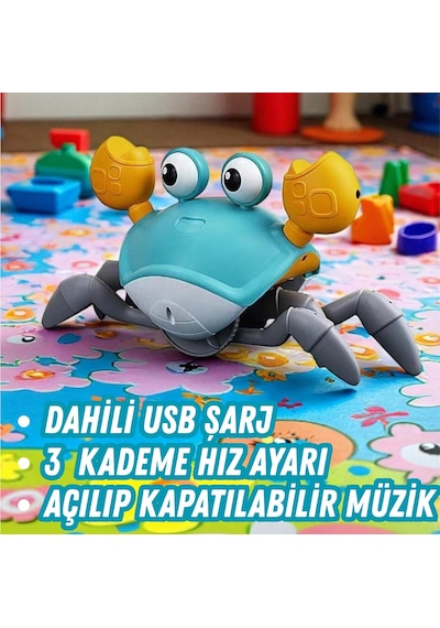 Giffy/oyuncak Emeklemeye Yardımcı 3 Kademeli Hız Kapatıp Açılabilen Müzikli Sensörlü Dahili Şar