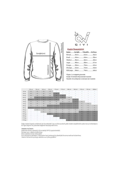 Göktürk Tengri Biz Menen Baskılı Indigo Mavi Kadın Sweatshirt
