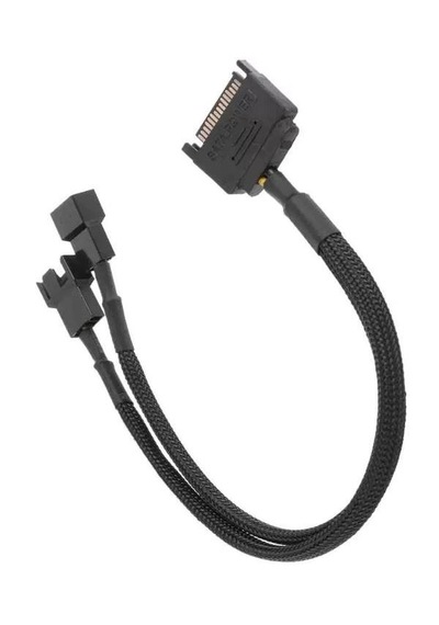 Sata Power To Fan Çevirici 2 Port Y Pin Pwm Çoklayıcı Fan Kablosu