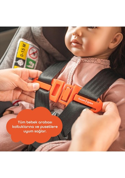 Gezenbebe Bebek Emniyet Kemer Klipsi Orange 001