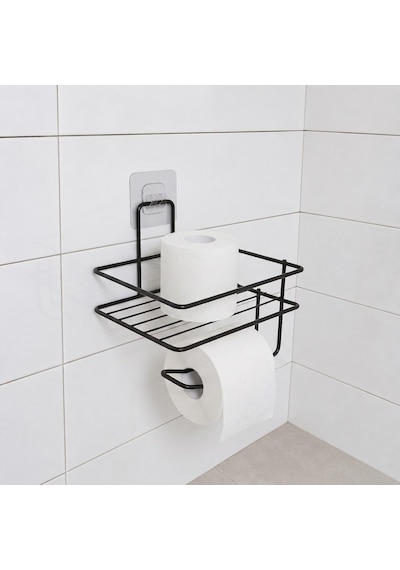 Yapışkanlı Metal Tuvalet Kağıdı Tutucu Raflı Banyo Tuvalet Kağıdı Askılığı Diğer