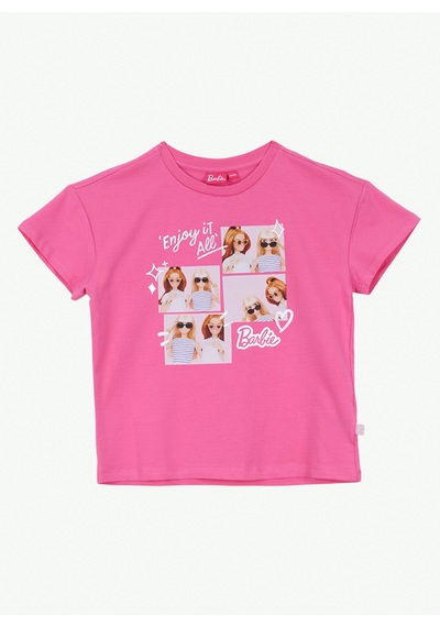 Barbie Fuşya Pamuk Karışımlı T-shirt Brb6sg-tst6434