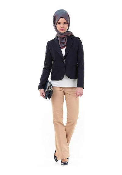 Soralline Kadın Klasik Ceket Ofis 3029 Lacivert Lacivert