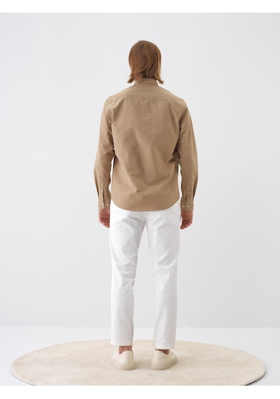 Xint Camel Pamuk Dokulu Regular Fit Gömlek 700967 Xint Camel Pamuk Dokulu Regular Fit Gömlek 700967