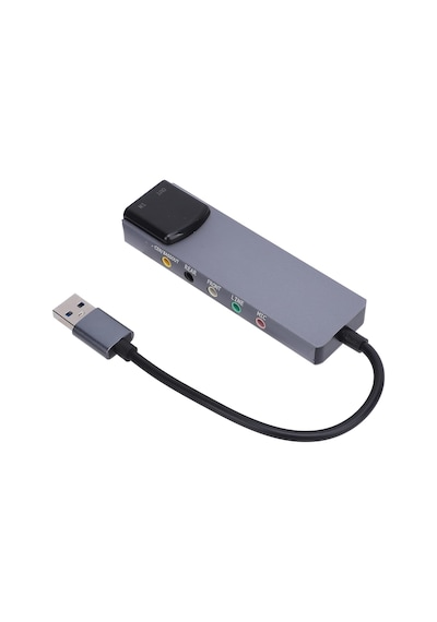 overzone 6 İn 1 Usb Harici Ses Kartı, ENT 5.1 Ve 7.1 Kanal, Spdıf Optik Giriş Çıkış, Mikrofon Line In Front Rear Center Bass, Usb 2.0, 32/44/48khz, Aes/ebu Iec60958, Windows Mac Uyumlu Zr1311