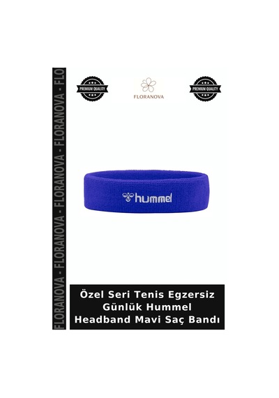 Özel Seri Tenis Egzersiz Günlük Hummel Headband Mavi Saç Bandı