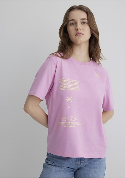 Mavi - Baskılı Pembe Tişört 1613174-70972 Pembe