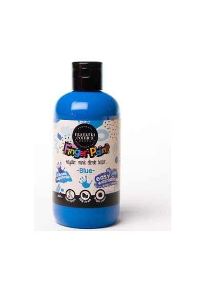4'lü Mammacomica Yıkanabilir Parmak Boyası-4 250ml- 3'lü Sünger Roller
