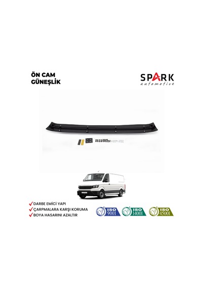 Volkswagen Crafter 2018- Yılı Ve Sonrası Uyumlu Ön Cam Güneşliği Siyah