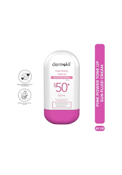 Dermokil Pink Tone-up Fluid Sun Cream Spf 50+ Pembe Ton Eşitleyici Fluid Güneş Koruyucu 60 Ml
