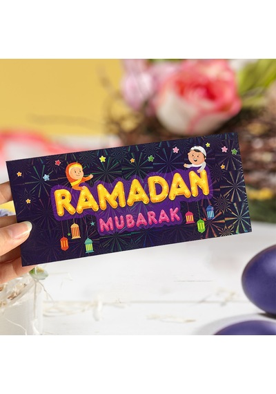 Eid Mübarek Yeşil Zarflar Klasik Moon Star Kale Elemanları Tasarımı Ev Müslüman Partisi İçin Uygun C