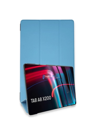 Newface - 455 - Samsung Galaxy Uyumlu X200 Tab A8 10.5 Kılıf Tablet Smart Kılıf - Csmo-tex - - Mavi