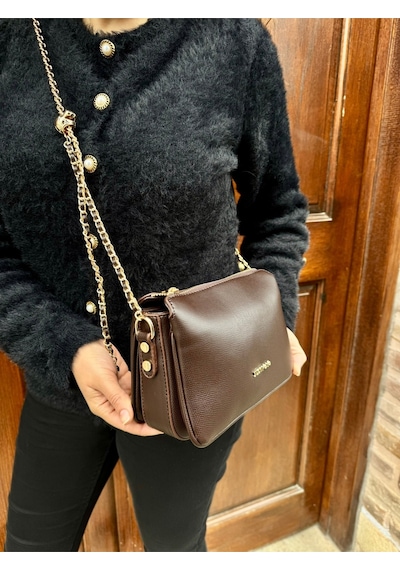Just Polo Kadın Zincir Askılı Günlük Ve Özel Kullanıma Omuz & Çapraz Çanta Shoulder Bag Kahverengi