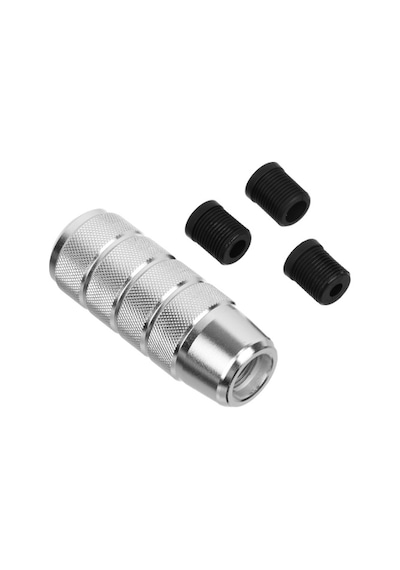 Premium Alüminyum Vites Topuzu Universal, Spor Görünüm, Gümüş Gümüş
