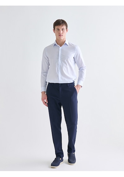 Lcw Busıness Mavi Regular Fit Uzun Kollu Poplin Erkek Gömlek