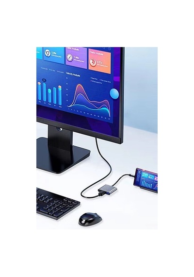 3in1 Type-c To 4k Hdmı - Usb 3.0 - Type-c Pd Şarj- Çevirici 4k Dö