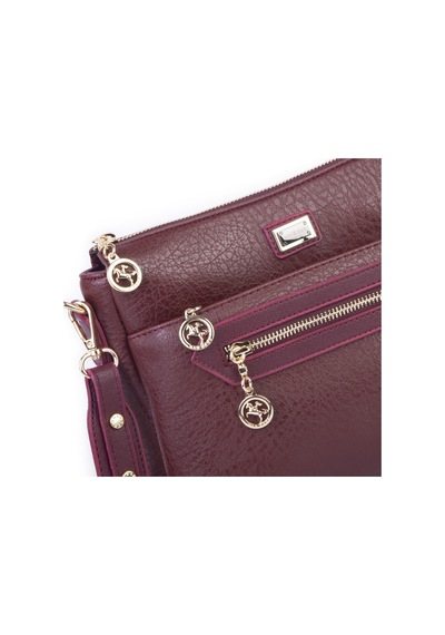 Nas Bag Kadın Spor Şık Günlük Postacı Çapraz Çanta En 25 Cm Boy 22 Cm Bordo Victoria