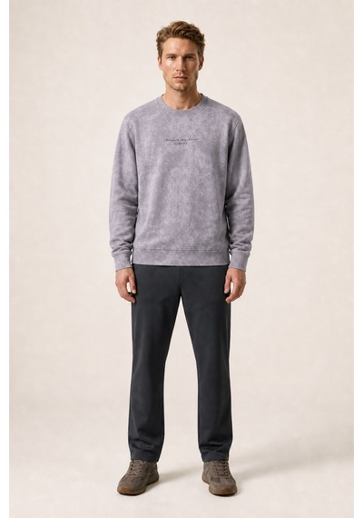 Redline Rummi Desenli Kışlık Yeni Sezon Erkek Regular Fit Sweatshirt Gri