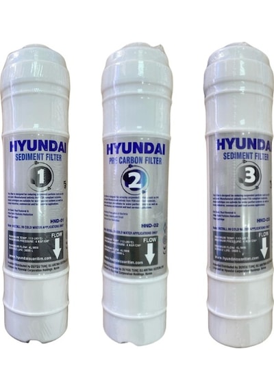Hyundai Su Arıtma Filtre Seti - 3 Lü Eco Takım