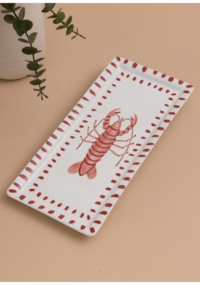 The Mia Italian Summer Dikdörtgen Servis Tabağı 35x16 Cm Çok Renkli