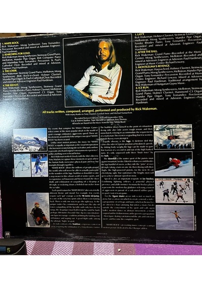 Rick Wakeman - White Rock Lp 1977 - A&m Records - Progresif Rock / Soundtrack - İngiliz Baskı