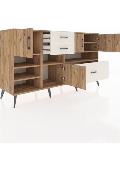 Kronos Konsol 7 Raflı 3 Çekmeceli 4 Kapaklı 176x59x99 Çam-çam/ayt Çam-çam/aytaşı