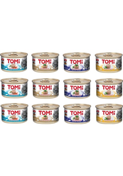 Tomi 4 Çeşit Karma Kedi Konservesi 85 G X 12 Adet