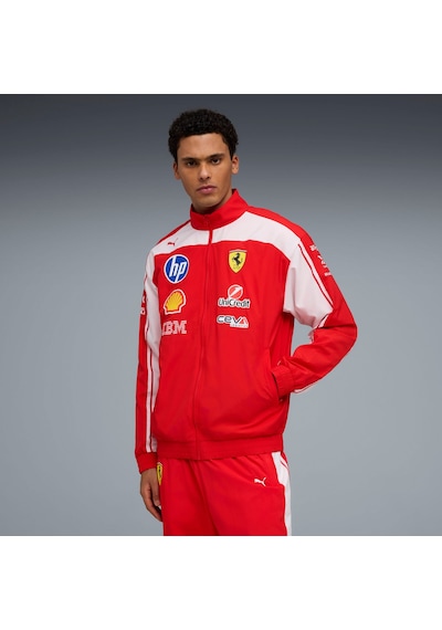 Puma Scuderıa Ferrarı Hp Replıca Drıvers Authentıc Erkek Track Ceket 713944 01 Kırmızı