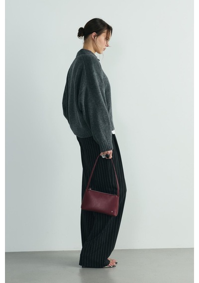 Suud Collection Füme Rani Polo Yaka Oversize Kazak
