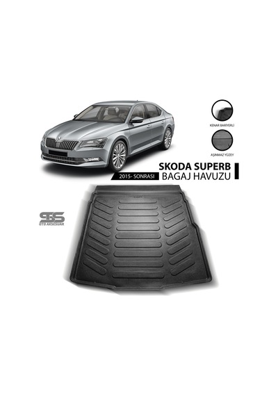 Skoda Super B Bagaj Havuzu 2015 Sonrası Havuzlu Bagaj Paspası