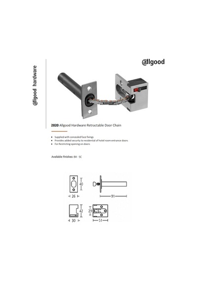 ALLGOOD GİZLİ GÜVENLİK ZİNCİRİ ANTİK BRONZ