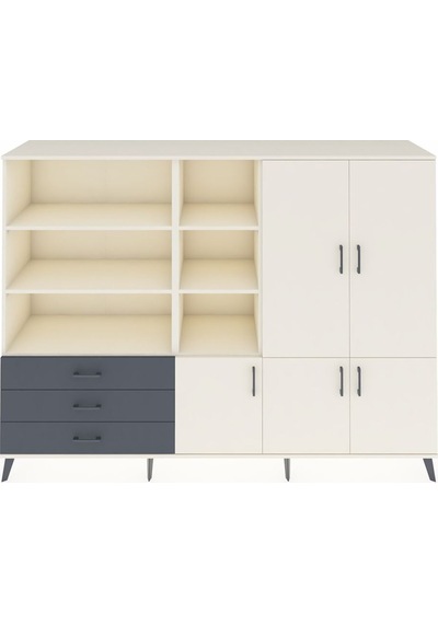 Hyperion Dolap 11 Raflı 3 Çekmeceli 5 Kapaklı 220x44x163 Aytaşı-a Aytaşı-aytaşı/antrasit Hyperion Dolap 11 Raflı 3 Çekmeceli 5 Kapaklı 220x44x163 Aytaşı-a Aytaşı-aytaşı/antrasit