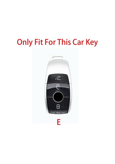 Mercedes Benz W205 Uyumlu Anahtar Kılıfı Beyaz - Gümüş