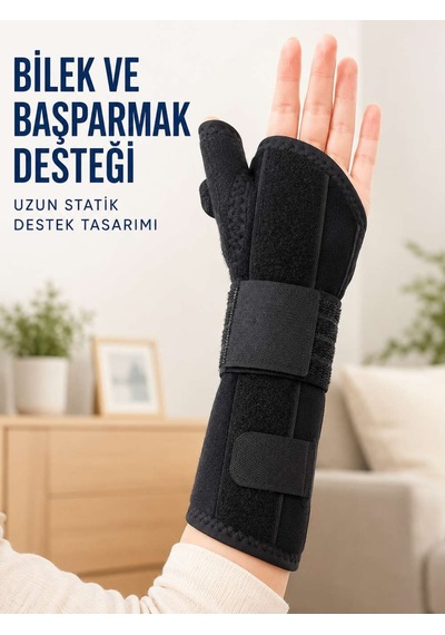 Başparmak Ve El Bilek Destek Ateli Metal Destekli Ayarlanabilir Cırtlı Bileklik Diğer
