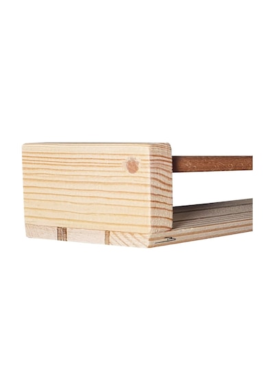 Baris-Dizayn Montessori 50Cm Dar Duvar Rafı Ahşap Kitaplık Bebek Odası Çocuk 3 Ahşap