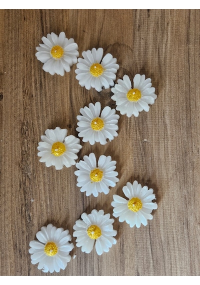 Bernami Vazo Pinterest Suda Yüzen Hediyelik Kokulu Papatya Mum - 1 Adet Diğer