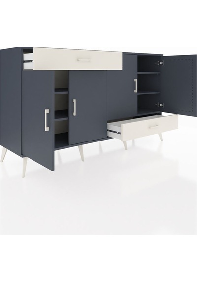 Hyperion Konsol 5 Raflı 2 Çekmeceli 4 Kapaklı 176x44x99 Antrasit- Antrasit-antrasit/aytaşı Hyperion Konsol 5 Raflı 2 Çekmeceli 4 Kapaklı 176x44x99 Antrasit- Antrasit-antrasit/aytaşı